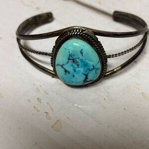 Turquoise and Silver Women's Bracelet